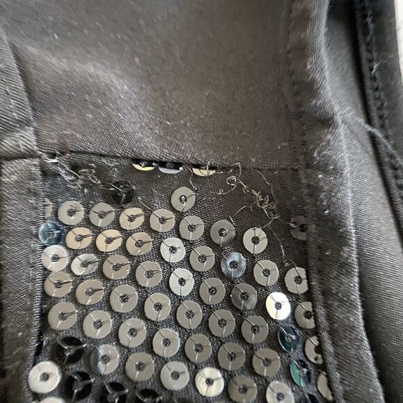 Covington Womens Black Sleeveless tank top Al Over Front Sequins Size Small - Picture 8 of 11